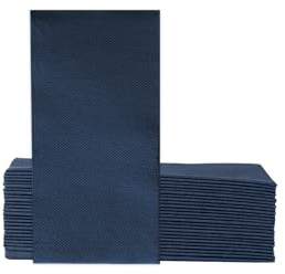 VelaHub Soft Point 50 Servietten, 1/8 Falten, Hochwertige, Einwegserviette, 39x38 cm, Dunkelblau