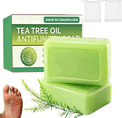 Jabón Con Aceite De Árbol De Té, Jabón Relief, Foot Relief, Jabones Naturales Para Pies Y Cuerpo, Control De Olores Y Limpieza Refrescante Diaria Para Hombres Y Mujeres (2pcs)