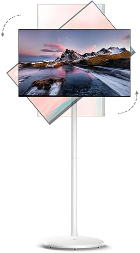 Televisor Portátil Con Ruedas, Televisor Inteligente Inalámbrico Portátil Con Pantalla Táctil De 1080p, Televisor Inteligente Portátil Con Pantalla Táctil, Televisor Con Ruedas 22inch-6+128G
