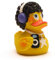 DUCKSHOP I Badeente Disco gelb I Quietscheente I L: 9 cm