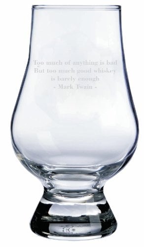 GLENCAIRN Mark Twain Quote Whisky Glass