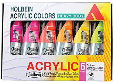 Holbein Hb Artist Acrylic Luminous Set/6 60Ml