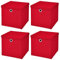 StickandShine 4er Set Rot Faltbox 28 x 28 x 28 cm Aufbewahrungsbox faltbar mit Deckel