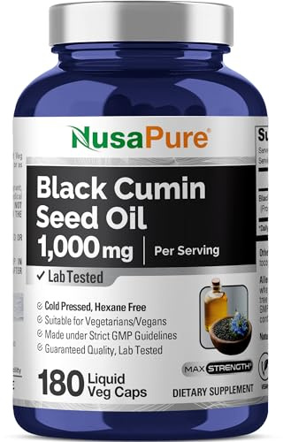 Black Cumin Seed Oil, 1000mg, 180 Liquid Veggie Capsules - 90 Servings