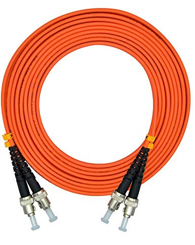 Jeirdus Cable de fibra óptica multimodo ST a ST dúplex 50/125 OM2 de 20 metros de 20 metros