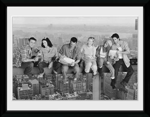 GB eye Gerahmter Kunstdruck aus Holz, Motiv: Friends On Girder, 52 x 44 x 3 cm