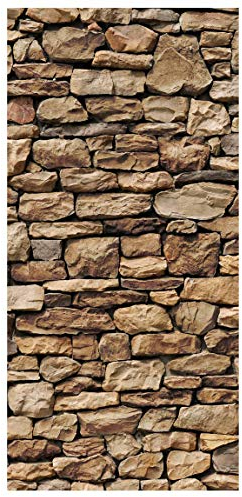 Bilderwelten Raumteiler Top Steinoptik Raumtrenner Steinwand 250x120cm + transp. Halterung