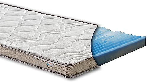 Topper Comfort XXL Rave 12cm Fresh Verschiedene Härtegrade Matratzentopper Matratzenauflage aus Kaltschaum mit 7 Zonen, für alle Matratzen & Betten geeignet von ARBD (H2 - weich, 90 x 200 cm)