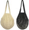 2Pcs waschbarer Baumwollmaschen-Schnur-organischer Organisator-Einkaufshandtasche, beweglicher wiederverwendbarer Netzbeutel-Frucht-Speicher-Einkaufstasche-langer Griff, zum auf Schulter zu setzen
