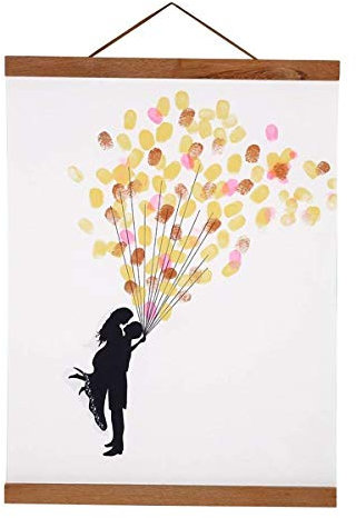 FTVOGUE Cadre Photo En Bois MagnéTique Moderne, Rouleau De Suspension MagnéTique Bricolage En Bois Massif Pour La DéCoration De La Maison (50Cm)