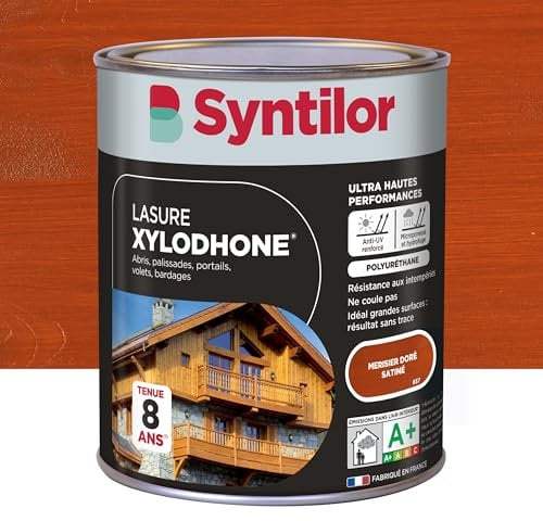 Syntilor - Lasure Xylodhone® Ultra Hautes Performances 8 Ans Merisier Doré Satiné 1L