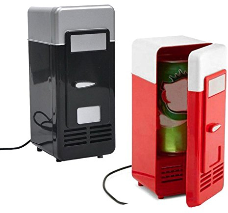 Welltobuy Mini Coche Refrigerador y Calentador Refrigerador Coche USB Mini Nevera Refrigerador Calefacción Alimentos Eléctricos Portátil Hielo Caja de Viaje