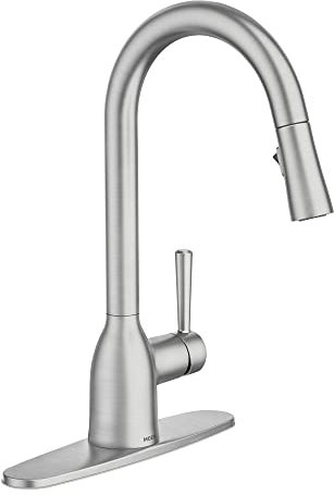 Moen 87233SRS Adler One-Handle High Arc Pulldown Kitchen Faucet, Spot Resist Stainless