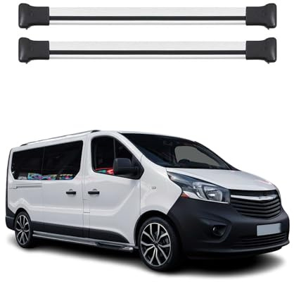 OMAC Dachträger für FIAT Talento 2016-2020 Aluminium 2 Stangen Silber | bis 75 kg Traglast, Querträger, Grundträger