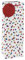 Clairefontaine 26988-4C - Un Sac Cadeau Excellia- Format Bouteille - Dimensions : 12,7x9x35,5 cm - 210g - Motif : Pois Multicolors Sur Fond Blanc - Emballage Cadeaux, Bouteille