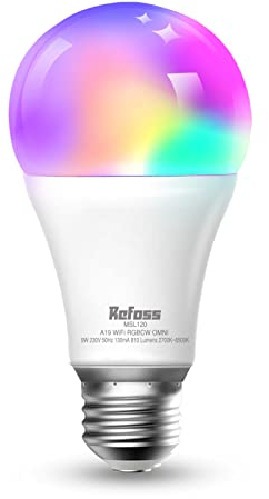 Refoss WLAN Glühbirne unterstützt HomeKit, Smart E27 LED Lampe Dimmbare Mehrfarbige, kompatibel mit, Alexa, Google Assitant, 9W 2700K-6500K, 2,4Ghz
