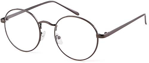 ADEWU Runde Brille ohne Stärke Anti Blauelicht Computer Gaming Brillen Augenschutz Damen Herren