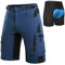 Cycorld MTB Hose Herren Radhose, Schnelltrocknend Mountainbike Hose Fahrradhose mit 4D Sitzpolster, Elastische Outdoor Sport Herren Radlerhose MTB Bike Shorts (Indigo mit Unterwäsch, XXL)
