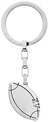 1001 Bijoux Porte Clef Acier Ballon de Rugby XV + écrin (Offert)