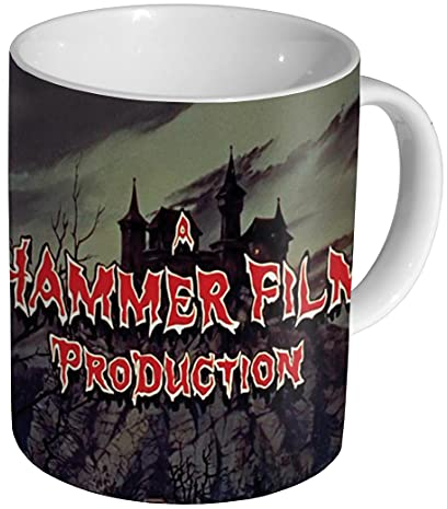 mugmart A Hammer Film Productions Horror Titles Kaffeetasse aus Keramik, Weiß