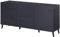 Furniture24 Kommode NOVA Sideboard 155 cm 3 Türiger Wohnzimmerschrank in Matte MDF-Platte (Marineblau)