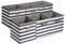 Amazon Basics Collapsible Fabric Storage Cube/Organiser with Handles, Pack of 6, 33x33x33 cm, Awning Stripe White/Light Grey