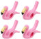 WANGCL Handtuchklammer, 4 Stück, Rosa, Flamingo-Stil, Kunststoff, Tropisch