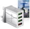 USB Charger Plug UK, 32W 4-Port USB Fast Charger Plug with Quick Charge 3.0 – Multi U SB Plug Wall Charger Intelligent US B Plug Fast Charger iPhone 12/11/X, iPad, Samsung S21/S20/S10, Android Devices