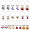 BENECREAT 20Sets 10 Styles Garden Theme Alloy Emaille Wine Glass Charms, Blume, Biene, Schmetterling, Käfer, Weinglas, Anhänger, Marker, Kennzeichnung Für Stängelglas-Dekoration