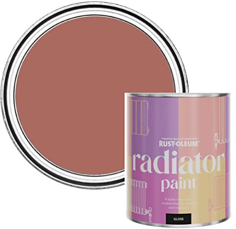 Rust-Oleum Red Heat Resistant Radiator Paint in Gloss Finish - Salmon 750ml