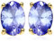 JewelryPalace Oval 1ct Echt Tansanit Solitär Ohrstecker Silber 925 Damen, Blau Naturstein Braut Schmuck Set, Ohrringe Silber Edelstein Mädchen,Ohrstecker Silber Klein Schmuck Frauen Geschenk Vergoldet