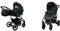 BabyLux Largo 2-in-1 Baby Kinderwagen Tief und Kinderwagen mit Zubehör Verstellbar und faltbar Aluminiumkonstruktion Wasserdicht Nicht abnehmbare Räder Brown Cream Black Frame
