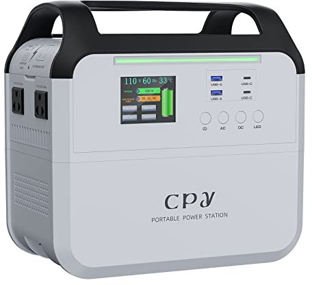 Portable Power Station - Super Fast Charge - Fully charged in 1.8 hrs, 748.8Wh 800W Pure Sine Wave AC Outlet for Outdoors Camping Travel Hunting Emergency - Detachable & Expandable