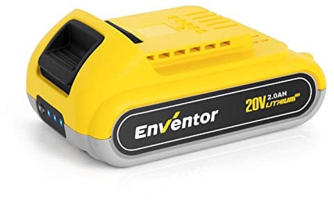Enventor 20V 2.0Ah Cordless Tool Battery Pack, Lithium-ion Replacement Battery, with LED Indicator for Enventor 20V Cordless Power Tools, Compatible with 98606 97713 97639L