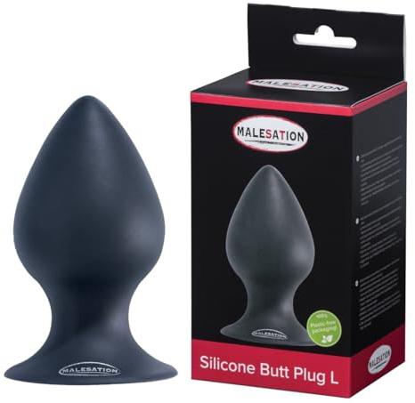 MALESATION Silicone Butt Plug L Schwarz