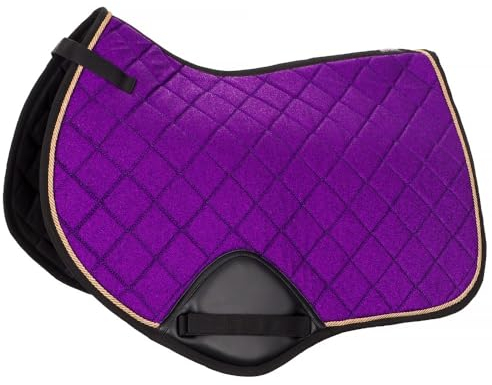 Start Seville - Pferde Schabracken, Satteldecke Pferd, Barockschabracke inkl. Zierkordel, Warmblut Schabracke Pferd für Dressur (DR) & Vielseitigkeit (VS) (Violett, Vielseitigkeit)