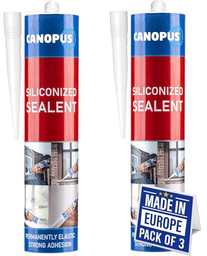 ISTWELD White Siliconised Acrylic Sealant, 2 Pack, Waterproof, Paintable, Solvent-Free, Odorless, Silicone Mastic Perfect for Windows, Frames, Gaps and Crack Filling
