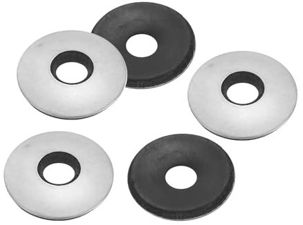 PATIKIL 6.3x19mm EPDM Rondelles d'Étanchéité Collées, 50 pièces 201 Acier Inoxydable Joint de Rondelles en Caoutchouc Néoprène pour l'Approvisionnement en Boulons Marins (#14x1/4)