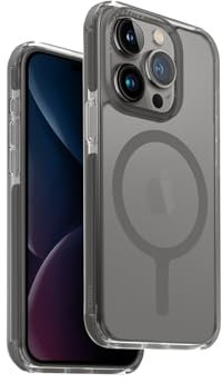 UNIQ Combat MagClick Schutzhülle für iPhone 15 Pro, kompatibel mit magnetischem Laden, Grau