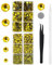 YHMQ DU 6616 Stück gelbe Hotfix-Strasssteine, Kristallglas-Diamanten für Trinkgläser, Kleidung, Hemden, glitzernde flache Rückseite, rund, mit Pinzette und Picking-Stift (Set SS6–SS30)