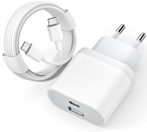 USB C Ladegerät Netzteil mit Ladekabel 2M - Replacement for iPhone 16 15/16 15 Pro/16 15 Pro Max/16 15 Plus - Stecker Adapter 20W Charger et Type C Schnellladekabel für Pad Air Mini Mcukdae 03