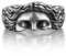 Ticome Goddess Venus Vintage Thai Silver Relief Adjustable Opening Metal Ring for Men and Women - Party and Outdoor Accessory (Silver)