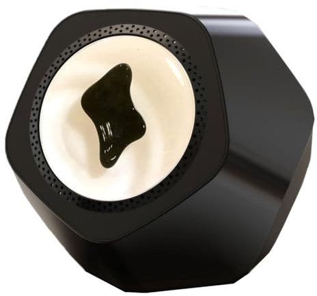 Altoparlante fluido magnetico, altoparlante portatile wireless Bluetooth 5.3 da esterno, acustica fluida per l'arredamento di casa e ufficio, sistema audio surround a 360° per feste, barbecue black