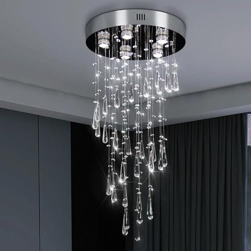 Cainjiazh Kristall Kronleuchter Moderne Deckenleuchte Modern Deckenlampe Leuchter Wohnzimmerlampe Schlafzimmerlampe Lampe Elegant Pendelleuchte Deckenlampe für Wohnzimmer Schlafzimmer Esszimmer