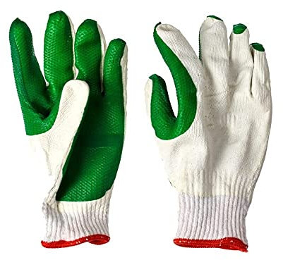 AIXILAN Bauhandschuhe, Gartenhandschuhe, Arbeitshandschuhe, 12 Paar Baumwollhandschuhe, weiße Handschuhe, Baumwolle, strapazierfähige Arbeitshandschuhe