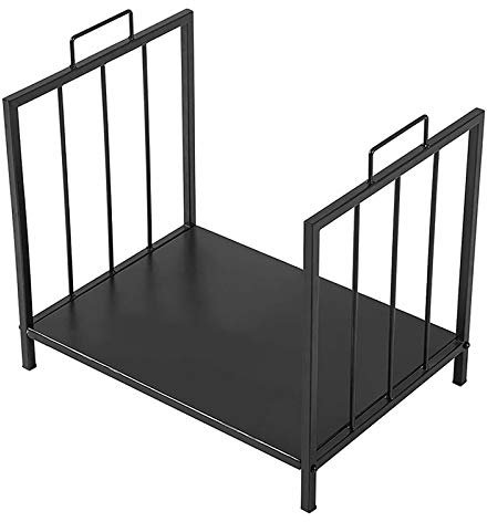 CYJSRGWE 2-stöckiges Brennholzregal aus Metall mit 4 Kaminwerkzeugen, Robustes Lagerregal für Kaminholz für den Holzladen/die Terrasse im Hinterhof