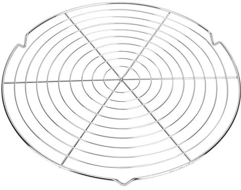 Grille de barbecue, maille de barbecue, 32 cm, fil métallique rond polyvalent de refroidissement à la vapeur, support de filet de barbecue/filet de cuisson en carbone/gril/grille de poêle, accessoires