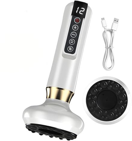 Appareil de Massage par Ventouse Électrique,Appareil de Massage Anti-Cellulite pour Jambes/Ventre/Bras,Appareil Anti-Cellulite,Appareil de Drainage Lymphatique avec 12 Programmes&4 Modes