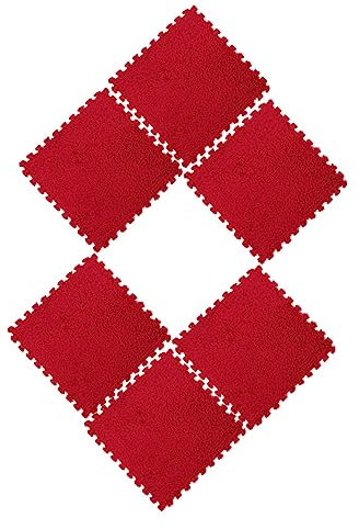 Abaodam 6stücke Teiliges Puzzle-spielmatten Hochwertigem Eva-Material rutschfest Und Vielseitig Einsetzbar Als Boden Oder Sitzkissen Für Zuhause Büro Und Schule Rot