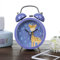GBEVAUEIO Réveil Dessin animé réveil Chambre Chevet métal Cloche Petit réveil Enfants Joli Motif Animal avec veilleuse réveil Reveille(Purple)